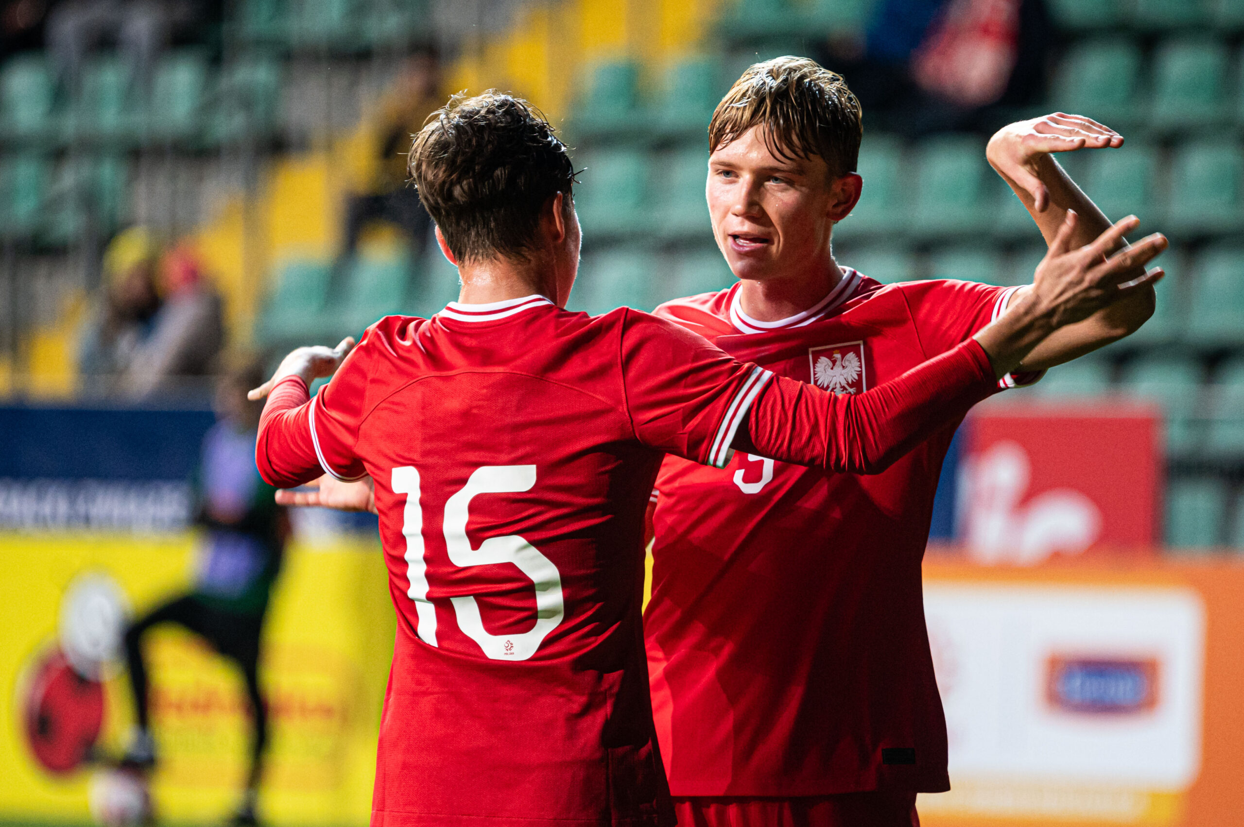 STALOWA WOLA 12.10.2024
MECZ ELIMINACJE DO MISTRZOSTW EUROPY U-19: POLSKA - GIBRALTAR --- EUROPEAN UNDER-19 CHAMPIONSHIP QUALIFYING ROUND FOOTBALL MATCH U19: POLAND - GIBRALTAR
JAKUB KRZYZANOWSKI KACPER NOWAKOWSKI BRAMKA
FOT. MICHAL TRZPIS/400MM.PL