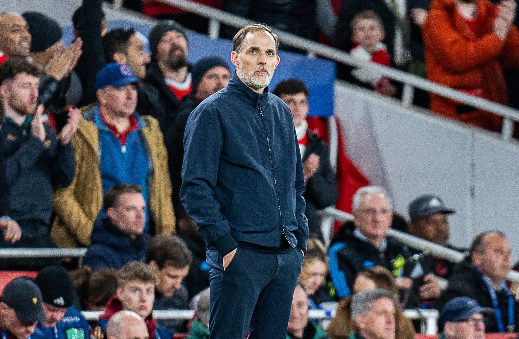 09.04.2024, Emirates Stadium, London, ENG, UEFA CL, FC Arsenal vs FC Bayern Muenchen, Viertelfinale, Hinspiel, im Bild Thomas Tuchel (FC Bayern Muenchen, Chef-Trainer) // during the UEFA Champions League quarterfinal, 1st leg Match between FC Arsenal and FC Bayern Muenchen at the Emirates Stadium in London, Great Britain on 2024/04/09. EXPA Pictures © 2024, PhotoCredit: EXPA/ Eibner-Pressefoto/ Bahho Kara

*****ATTENTION - OUT of GER***** 
LIGA MISTRZOW UEFA PILKA NOZNA SEZON 2023/2024

FOT.EXPA/newspix.pl / 400mm.pl

Austria, Italy, Spain, Slovenia, Serbia, Croatia, Germany, UK, USA and Sweden  OUT!
---
newspix.pl / 400mm.pl