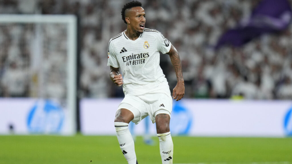 Eder Militao of Real Madrid CF during the La Liga EA Sports match between Real Madrid and Real Betis played at Santiago Bernabeu Stadium on September 1, 2024 in Madrid, Spain. (Photo by Cesar Cebolla / PRESSINPHOTO)
LIGA HISZPANSKA PILKA NOZNA SEZON 2024/2025 
FOT.PRESSINPHOTO/newspix.pl / 400mm.pl
POLAND ONLY!
---
newspix.pl / 400mm.pl