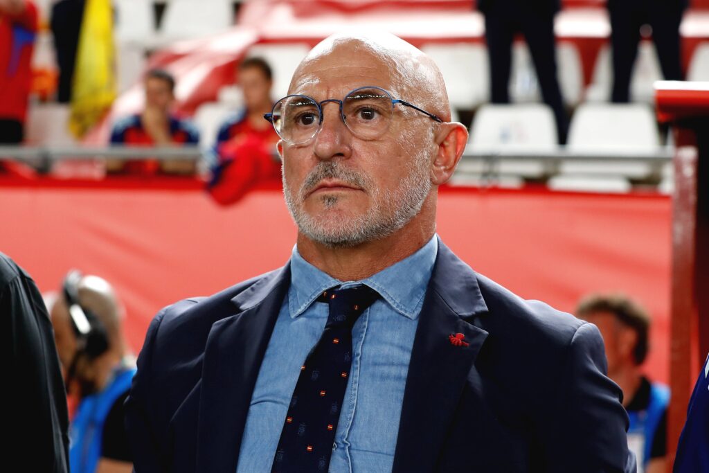 Luis de la Fuente (ESP), OCTOBER 12, 2024 - Football / Soccer : UEFA &quot;Nations League&quot; League phase Group A4 match between Spain 1-0 Denmark at the Estadio Enrique Roca de Murcia in Murcia, Spain. (Photo by Mutsu Kawamori/AFLO) 
LIGA NARODOW UEFA PILKA NOZNA SEZON 2024/2025
HISZPANIA v DANIA
FOT. AFLO/newspix.pl / 400mm.pl

POLAND ONLY !!!
---
newspix.pl / 400mm.pl