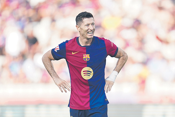 Robert Lewandowski of FC Barcelona during the La Liga EA Sports match between FC Barcelona and Real Valladolid played at Lluis Companys Stadium on August 31, 2024 in Barcelona, Spain. (Photo by Sergio Ruiz / PRESSINPHOTO)
LIGA HISZPANSKA PILKA NOZNA SEZON 2024/2025 
FOT.PRESSINPHOTO/newspix.pl / 400mm.pl
POLAND ONLY!
---
newspix.pl / 400mm.pl