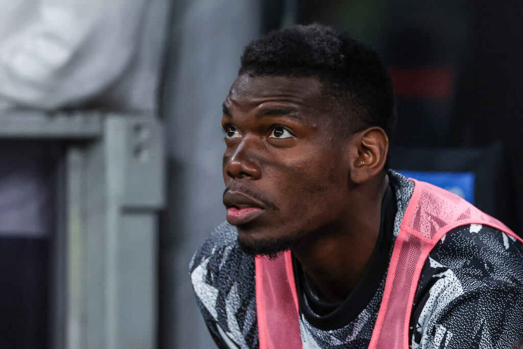 File photo dated April 26, 2023 of Paul Pogba of Juventus FC looks on during Coppa Italia 2022/23 Semi Final 2st Leg football match between FC Internazionale and Juventus FC at Giuseppe Meazza Stadium, Milan, Italy. Juventus midfielder Paul Pogba has been provisionally suspended from playing because of an anti-doping offence. Italy&#039;s national anti-doping tribunal (Nado) said Pogba returned a test with elevated levels of testosterone after Juve&#039;s 3-0 win at Udinese on 20 August. France international Pogba, 30, was an unused substitute but was selected at random for post-match drug testing. If found guilty of doping, he could face a ban of between two and four years.,Image: 804733197, License: Rights-managed, Restrictions: , Model Release: no, Credit line: Carabelli Fabrizio/IPA/ABACA / Abaca Press / Forum