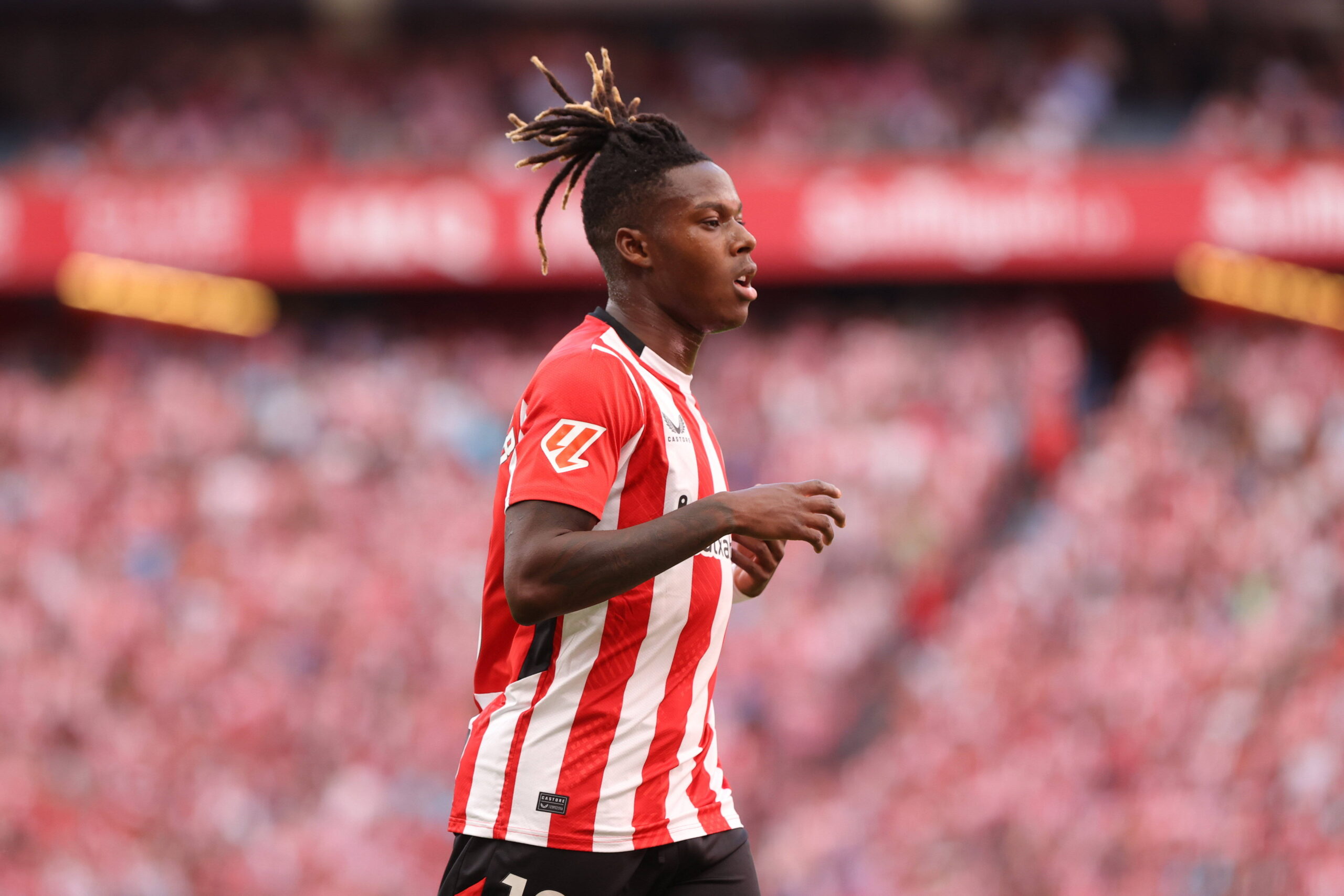 Nicholas Williams Arthuer Athletic Club gestures during the LaLiga match between Athletic Club and Sevilla FC at San MamĂ� s on September 29, 2024 in Bilbao, Spain. Photo by Defodi-572_20240929_077_ATBSEV20240927__016 *** Nicholas Williams Arthuer Athletic Club gestures during the LaLiga match between Athletic Club and Sevilla FC at San MamĂ� s on September 29, 2024 in Bilbao, Spain Photo by Defodi 572 20240929 077 ATBSEV20240927 016 Defodi-572,Image: 914298607, License: Rights-managed, Restrictions: , Model Release: no, Credit line: Juan Lazkano/DeFodi Images / imago sport / Forum