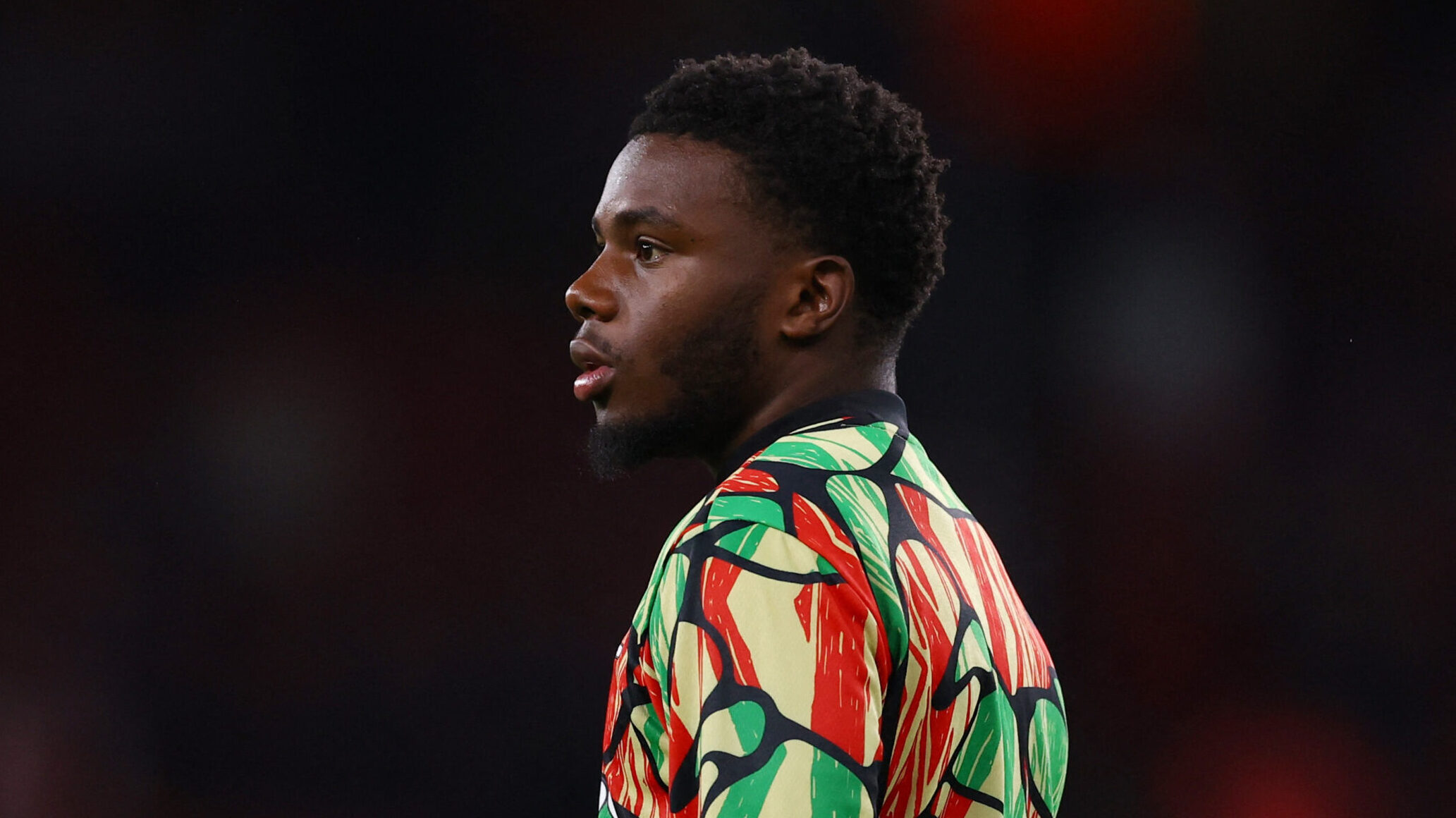 Soccer Football - Champions League - Arsenal v Paris St Germain - Emirates Stadium, London, Britain - October 1, 2024 Arsenal&#039;s Nathan Butler-Oyedeji during the warm up before the match,Image: 914816324, License: Rights-managed, Restrictions: , Model Release: no, Credit line: Matthew Childs / Reuters / Forum