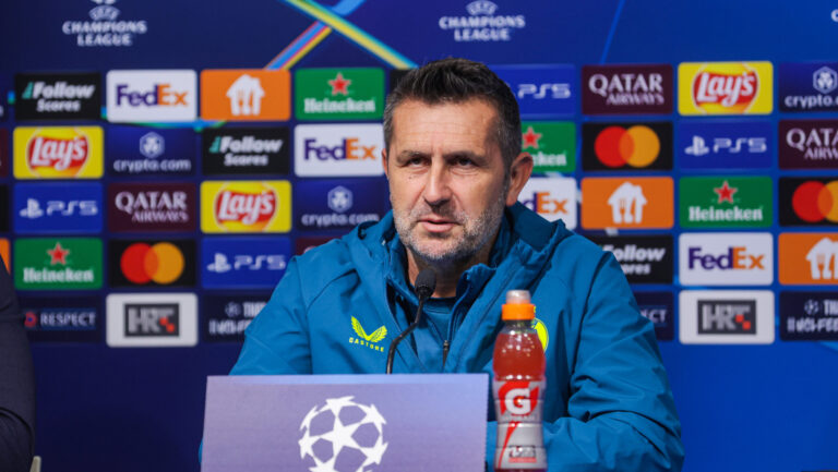 Dinamo Zagreb Head Coach Nenad Bjelica speaks during a Dinamo Zagreb press conference ahead UEFA Champions League match between Dinamo Zagreb and Monaco at Maksimir Stadion in Zagreb, Croatia on October 1, 2024.,Image: 914829091, License: Rights-managed, Restrictions: , Model Release: no, Credit line: Luka Stanzl / PIXSELL / Forum