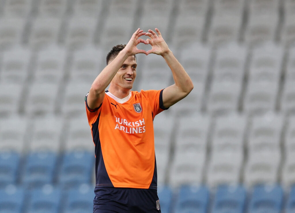 Soccer Football - Europa Conference League - Istanbul Basaksehir v Rapid Vienna - Istanbul Basaksehir Fatih Terim Stadium, Istanbul, Turkey - October 2, 2024 Istanbul Basaksehir&#039;s Krzysztof Piatek celebrates scoring their first goal,Image: 915370681, License: Rights-managed, Restrictions: , Model Release: no, Credit line: Murad Sezer / Reuters / Forum