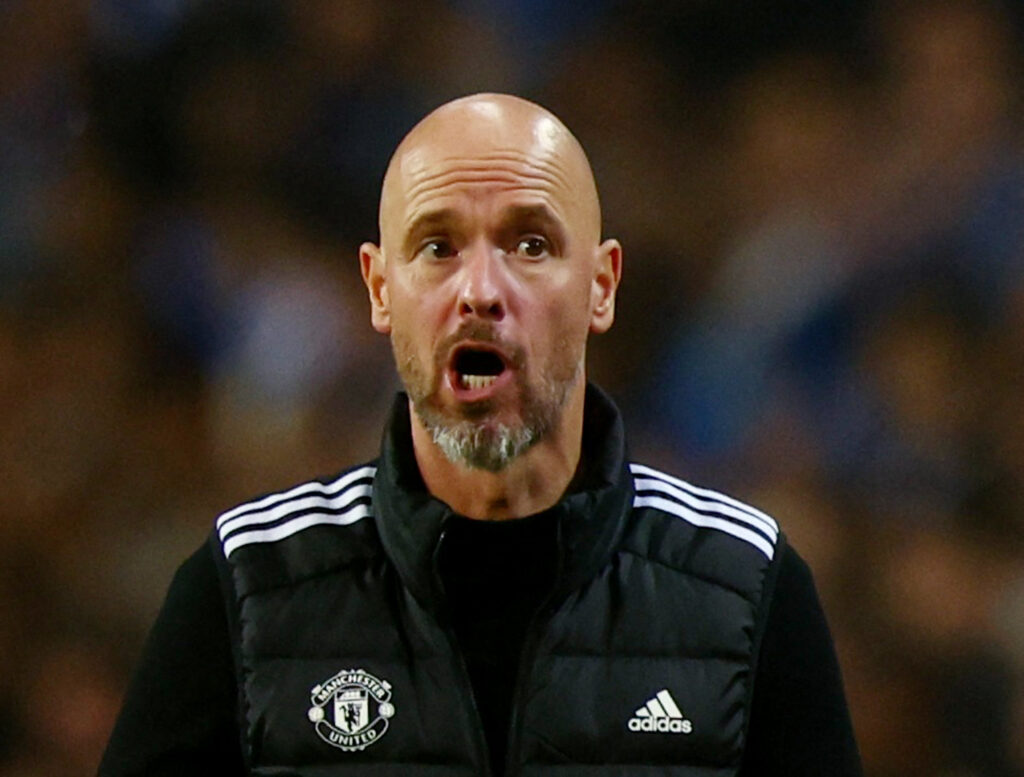 Soccer Football - Europa League - FC Porto v Manchester United - Estadio do Dragao, Porto, Portugal - October 3, 2024 Manchester United manager Erik ten Hag reacts,Image: 916058582, License: Rights-managed, Restrictions: , Model Release: no, Credit line: Pedro Nunes / Reuters / Forum