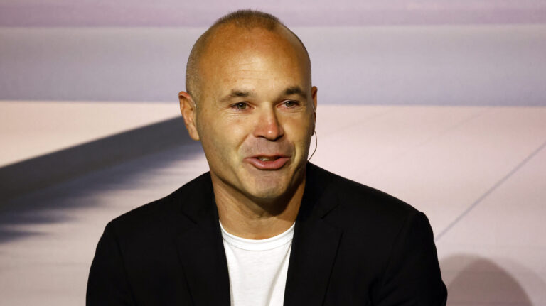 Soccer Football - Andres Iniesta Press Conference - The Game Continues - Barcelona, Spain - October 8, 2024 Former Barcelona and Spain footballer Andres Iniesta during a press conference,Image: 918132945, License: Rights-managed, Restrictions: , Model Release: no, Credit line: Albert Gea / Reuters / Forum