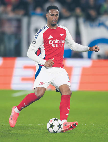 Atalanta BC v Arsenal FC - UEFA Champions League Gabriel Magalhaes of Arsenal FC in action during the UEFA Champions League 2024/25 league phase football match between Atalanta BC and Arsenal FC. Bergamo Italy Copyright: xNicolÚxCampox