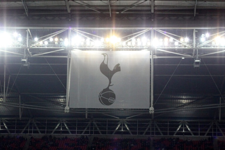 LONDON, ENGLAND - DECEMBER 7: General view of the Tottenham Hotspur club badge during the UEFA Champions League Matchday 6 fixture between Tottenham Hotspur and CSKA Moscow at Wembley Stadium on December 7th 2016 in London, England.
07.12.2016 Londyn
Pilka nozna Liga Mistrzow
Tottenham - CSKA Moskwa
FOTO Steffan Bowen / Citypress24 / PressFocus

POLAND ONLY!!