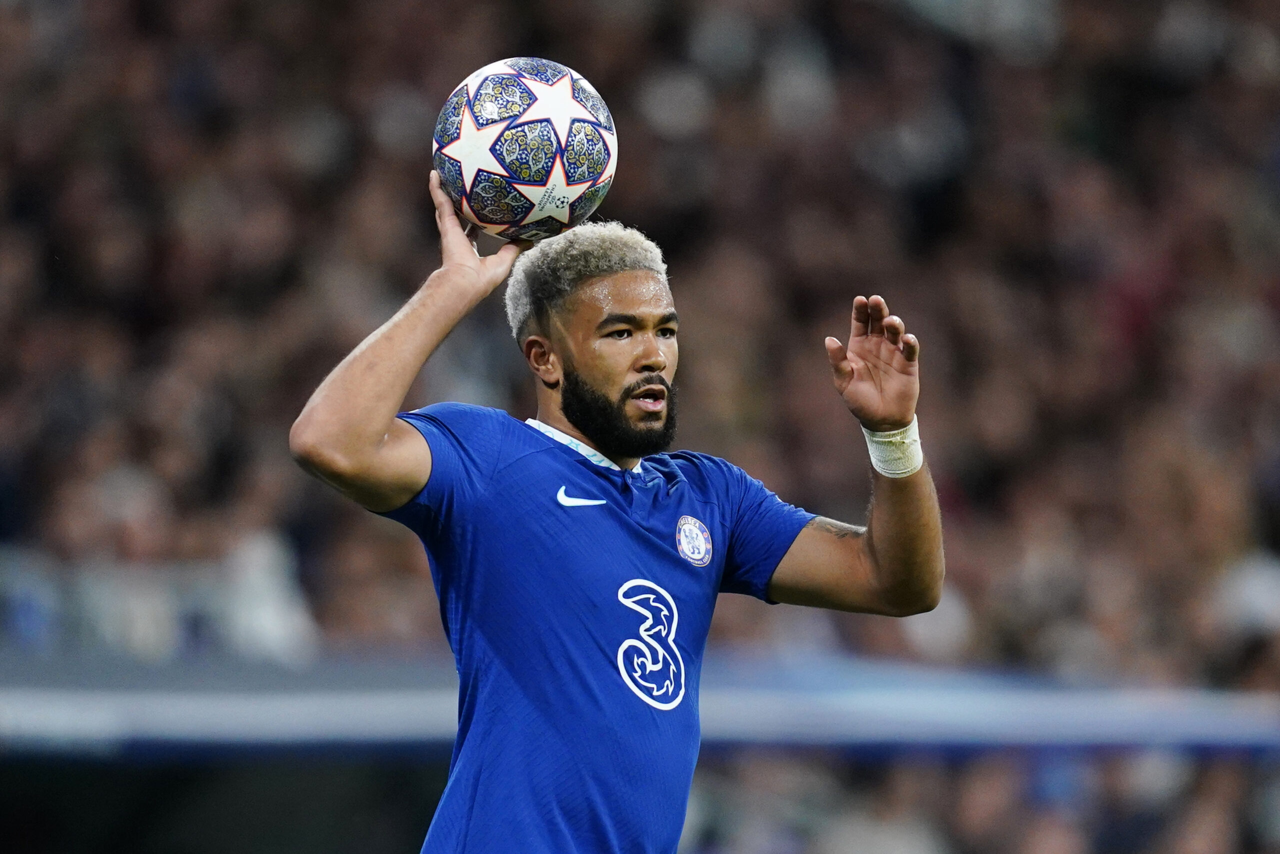 Reece James of Chelsea FC during the UEFA Champions League match, Quarter-Finals, 1st leg between Real Madrid and Chelsea FC played at Santiago Bernabeu Stadium on April 12, 2023 in Madrid, Spain. (Photo by Sergio Ruiz / pressinphoto / Sipa USA))
2023.04.12 Madryt
pilka nozna liga mistrzow
Real Madryt - Chelsea FC
Foto pressinphoto/SIPA USA/PressFocus

!!! POLAND ONLY !!!