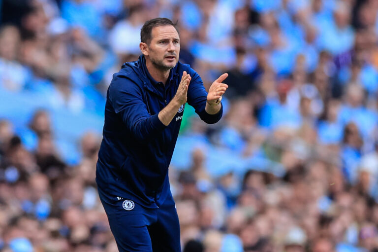 Frank Lampard manager of Chelsea Londyn gives his team instructions  during the Premier League match Manchester City vs Chelsea Londyn at Etihad Stadium, Manchester, United Kingdom, 21st May 2023

(Photo by Conor Molloy/News Images) in Manchester, United Kingdom on 5/21/2023. (Photo by Conor Molloy/News Images/Sipa USA)
2023.05.21 Manchester
pilka nozna liga angielska
Manchester City - Chelsea Londyn
Foto Conor Molloy/News Images/SIPA USA/PressFocus

!!! POLAND ONLY !!!