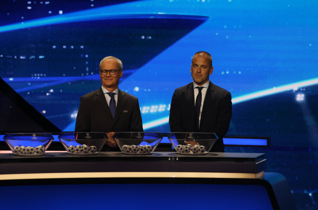 during the Uefa Champions League Draw ceremony, on 31 August 2023 at Grimaldi Forum, Monaco . Photo Nderim KACELI-/ ipa-agency.net - //IPAPRESSITALY_IPA_IPA39974127/Credit:/IPA/SIPA/2309010900
2023.08.31 Monako
Pilka nozna liga mistrzow
Losowanie grup Ligi Mistrzow
Foto IPA/SIPA/PressFocus

!!! POLAND ONLY !!!