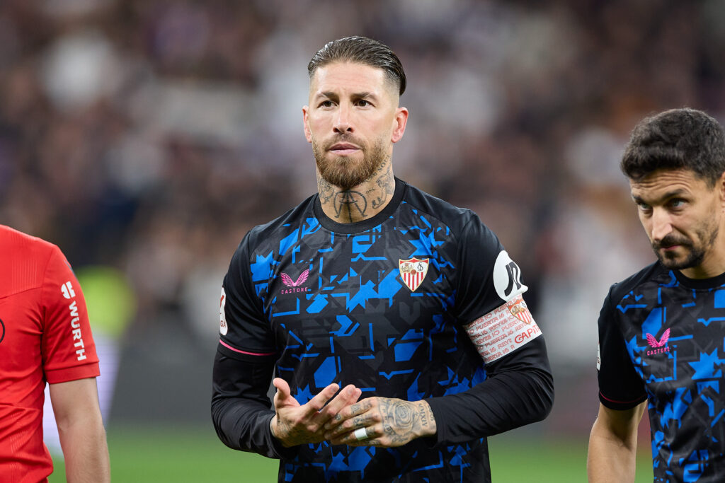 Sergio Ramos of Sevilla FC enters the pitch before the LaLiga EA Sports week 26 football match between Real Madrid CF and Sevilla FC at Santiago Bernabeu Stadium. Final score: Real Madrid CF-Sevilla FC 1-0 (Photo by Federico Titone / SOPA Images/Sipa USA)
2024.02.25 Madryt
pilka nozna liga hiszpanska
Real Madryt - Sevilla FC
Foto Federico Titone/SOPA Images/SIPA USA/PressFocus

!!! POLAND ONLY !!!