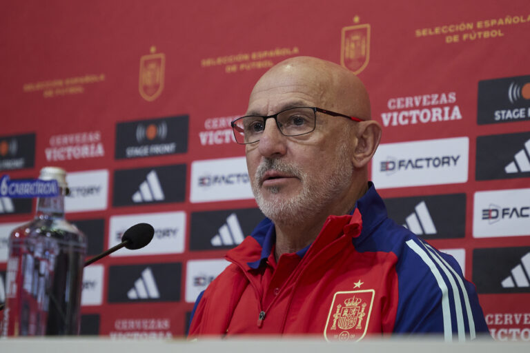 Luis de la Fuente, the head coach of the Spanish National Football Team speaks during a press conference on the eve of the international friendly match between Spain and Brazil at Ciudad del Futbol de Las Rozas. (Photo by Federico Titone / SOPA Images/Sipa USA)
2024.03.25 Madryt
pilka nozna reprezentacja Hiszpanii
Trening i konferencja prasowa reprezentacji Hiszpanii
Foto Federico Titone/SOPA Images/SIPA USA/PressFocus

!!! POLAND ONLY !!!