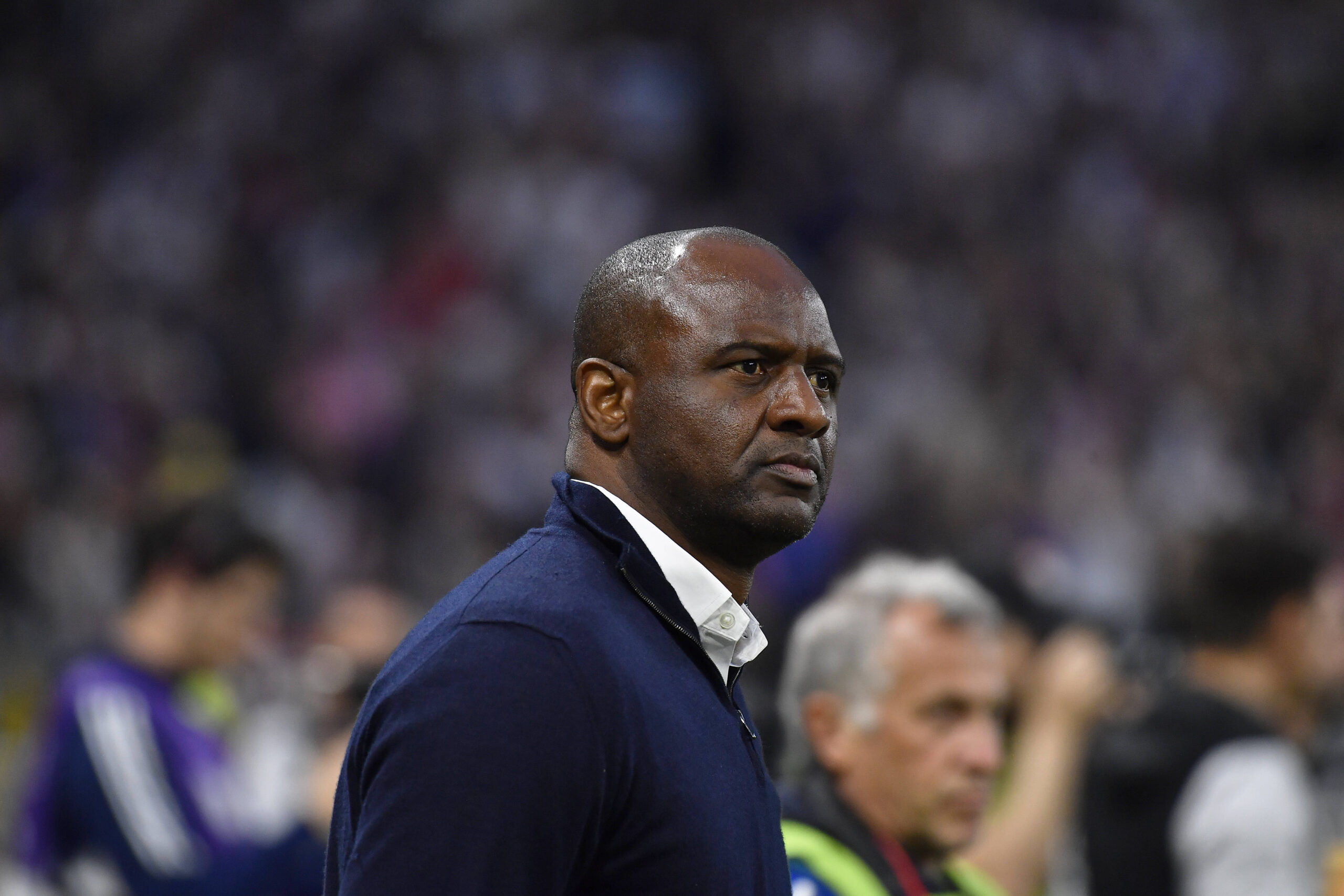 Strasbour coach Patrick Vieira during  the French L1 football match between Olympique Lyonnais (OL) and Strasbourg (RCSA) at the Groupama Stadium in Decines-Charpieu Lyon,  France on May 19, 2024

//ALLILIMOURAD_1306.00013/Credit:ALLILI MOURAD/SIPA/2405201311
2024.05.19 Lyon
pilka nozna , liga francuska
Olympique Lyon - RC Strasbourg
Foto Allili Mourad/SIPA/PressFocus

!!! POLAND ONLY !!!