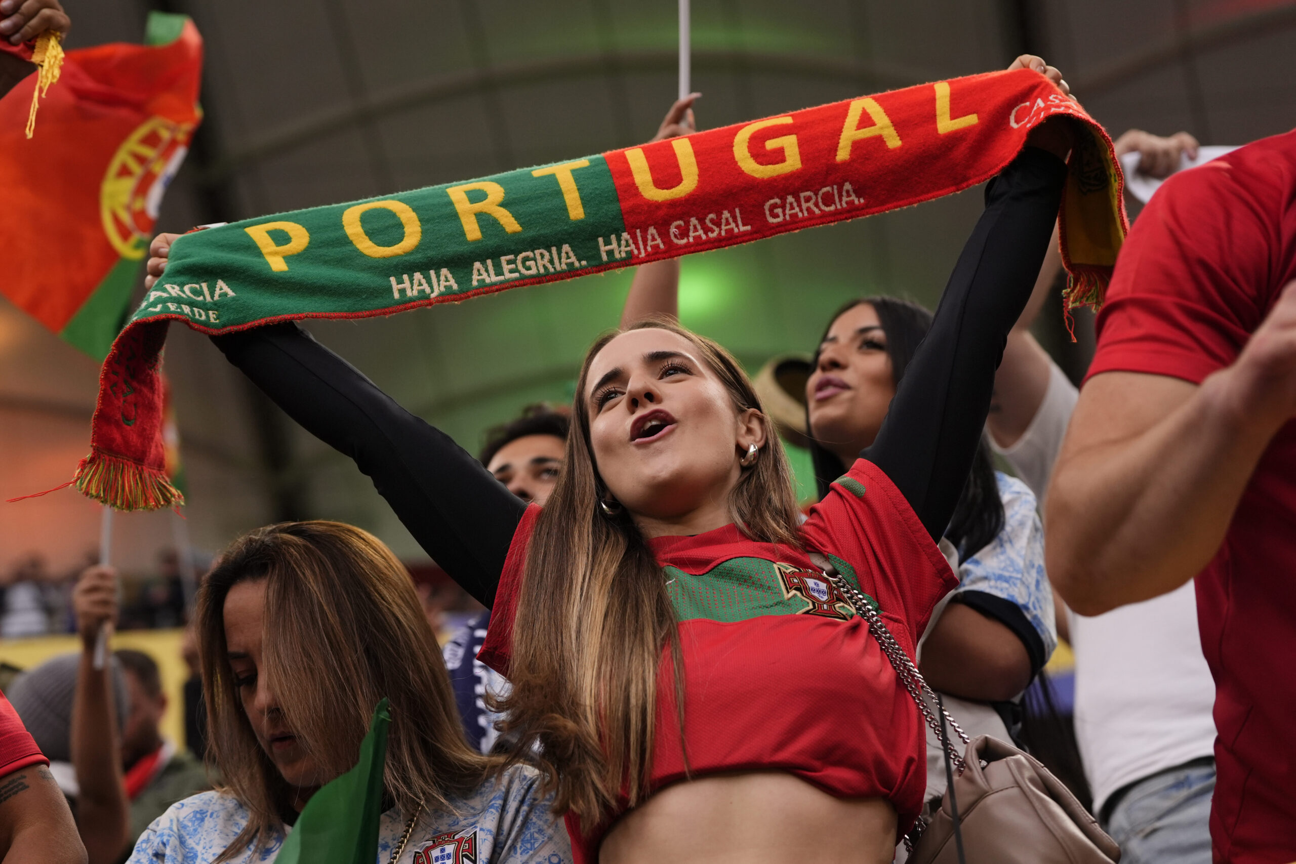 Portugal supporters during a quarterfinal match between Portugal and France at the Euro 2024 soccer tournament in Hamburg, Germany - Friday July 5, 2024. Sport - Soccer . (Photo by Fabio Ferrari/LaPresse) (Photo by Fabio Ferrari/LaPresse/Sipa USA)
2024.07.05 Hamburg
pilka nozna Mistrzostwa Europy UEFA Euro 2024 
Portugalia - Francja
Foto Fabio Ferrari/LaPresse/SIPA USA/PressFocus

!!! POLAND ONLY !!!