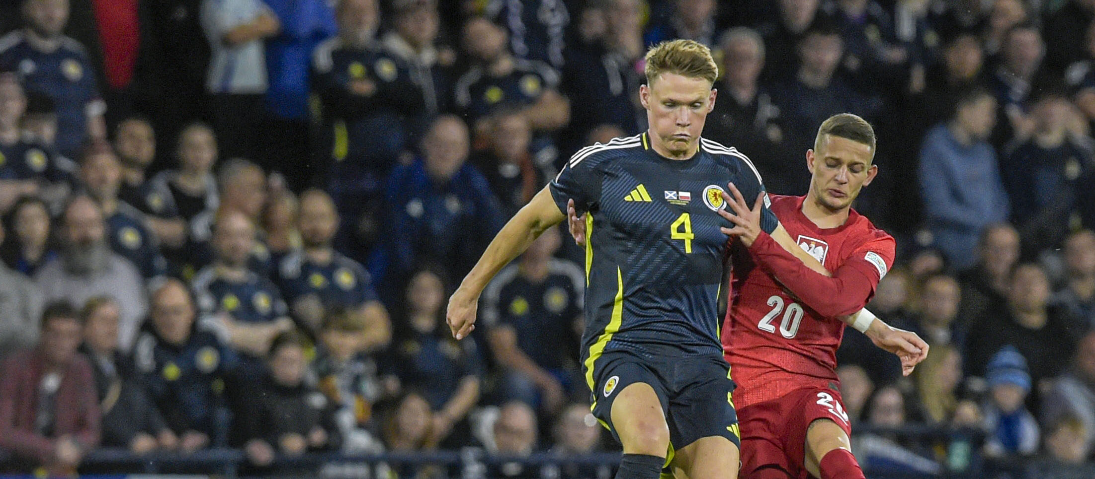 Scott McTominay of Scotland and Sebastian Szymanski of Poland during the UEFA Nations League Group A match at Hampden Park, Glasgow
Picture by Jamie Johnston/Focus Images Ltd 07714373795
05/09/2024
2024.09.05 Glasgow
Pilka nozna, UEFA Liga Narodow
Szkocja - Polska
Foto Jamie Johnston/Focus Images/MB Media/PressFocus

!!! POLAND ONLY !!!