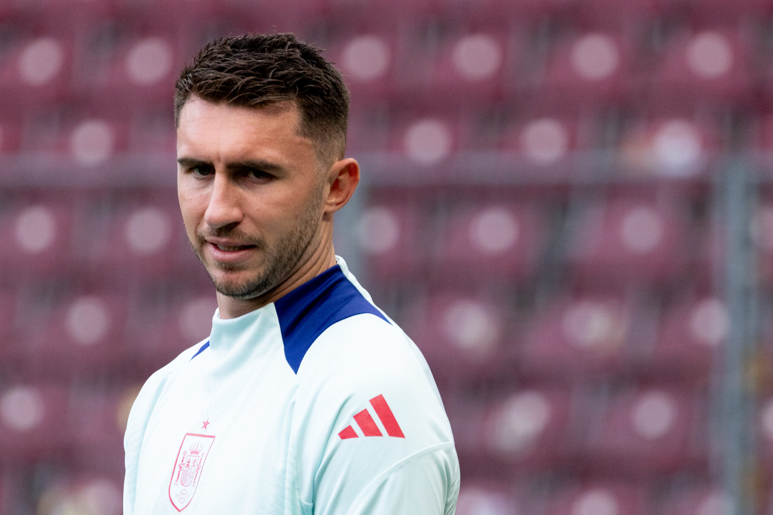 07/09/2024, Geneva, Stade de Geneve, UEFA Nations League: Schweiz - Spanien, press conference, Emeric Laporte (Spain) during the training (Photo by Maya Cretegny/Just Pictures/Sipa USA)
2024.09.07 Genewa
pilka nozna Liga Narodow 
Treningi i konferencje prasowe przed meczem Szwajcaria - Hiszpania
Foto Maya Cretegny/Just Pictures/SIPA USA/PressFocus

!!! POLAND ONLY !!!