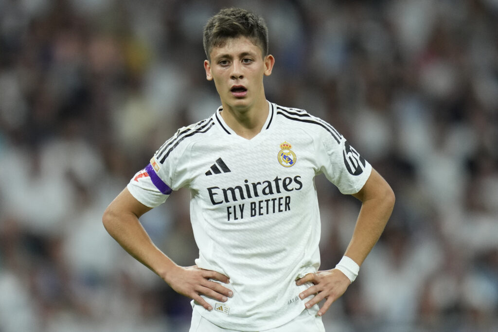 Arda Guler of Real Madrid CF during the La Liga EA Sports match between Real Madrid and RCD Espanyol played at Santiago Bernabeu Stadium on September 21, 2024 in Madrid, Spain. (Photo by Juan Perez / PRESSINPHOTO)
2024.09.21 Madryt
pilka nozna Liga hiszpanska
Real Madryt - RCD Espanyol Barcelona
Foto Juan Perez/pressinphoto/SIPA USA/PressFocus

!!! POLAND ONLY !!!