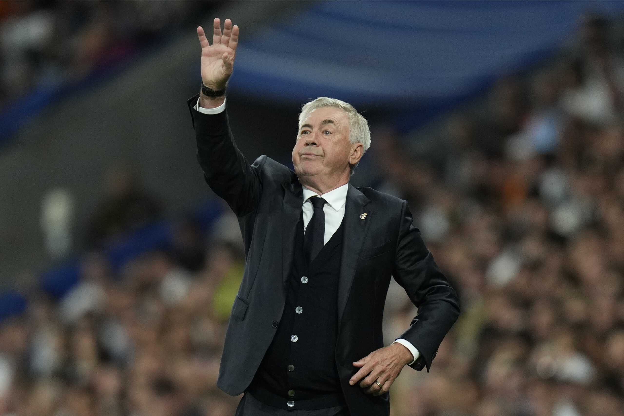 Real Madrid CF head coach Carlo Ancelotti during the La Liga EA Sports match between Real Madrid and RCD Espanyol played at Santiago Bernabeu Stadium on September 21, 2024 in Madrid, Spain. (Photo by Juan Perez / PRESSINPHOTO)
2024.09.21 Madrid
pilka nozna liga hiszpanska
Real Madryt - RCD Espanyol
Foto pressinphoto/SIPA USA/PressFocus

!!! POLAND ONLY !!!