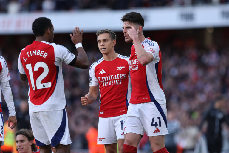 Arsenal v Leicester City, London, UK - 28 Sep 2024 Leandro Trossard of Arsenal celebrates scoring Arsenal s third goal during the Premier League Match between Arsenal and Leicester City at Emirates Stadium, London on 28 September 2024  London Emirates Stadium London England Copyright: xJoshxSmith/PPAUKx PPA-138686
2024.09.28 
pilka nozna
liga angielska 2024/2025
Foto IMAGO/PressFocus

!!! POLAND ONLY !!!