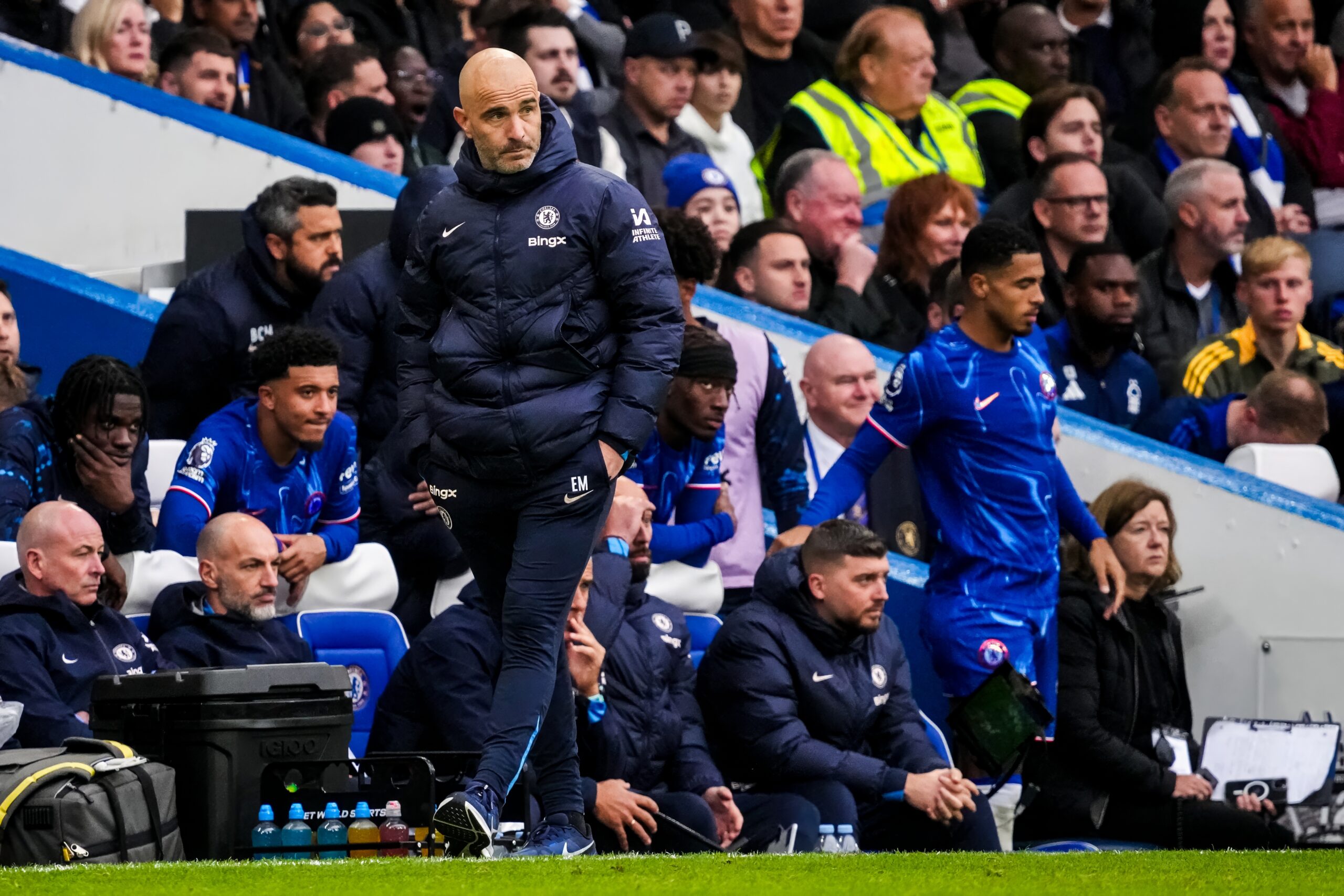 LONDON, ENGLAND - OCTOBER 6: Chelsea FC head coach Enzo Maresca looks on during the Premier League match between Chelsea FC and Nottingham Forest FC at Stamford Bridge on October 6, 2024 in London, England. (Photo by Rene Nijhuis/MB Medias)
2024.10.06 Londyn
Pilka nozna liga angielska
Chelsea Londyn - Nottingham Forest
Foto Rene Nijhuis/MB Media/PressFocus

!!! POLAND ONLY !!!