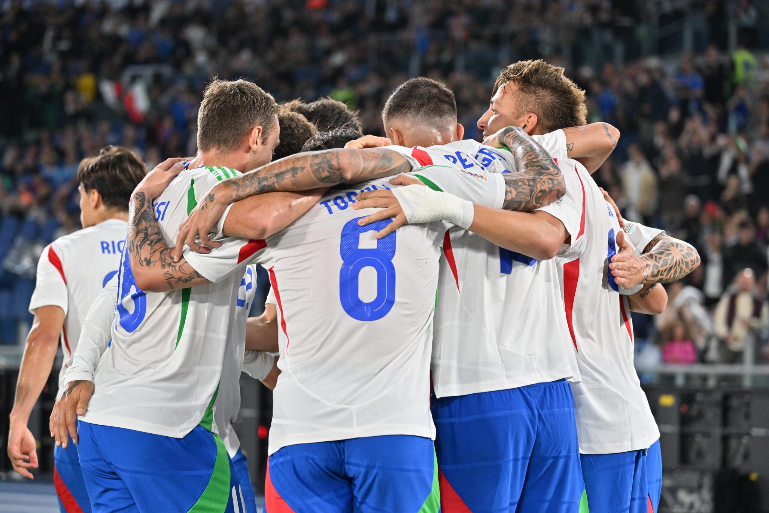 After goal Mateo Retegui during Uefa Nations League 2025 men football match between Italy - Belgium at Olimpico stadium, Italy  (Felice De Martino / SPP) (Photo by Felice De Martino / SPP/Sipa USA)
2024.10.10 Roma
pilka nozna liga narodow
Wlochy - Belgia
Foto Felice De Martino / SPP/SIPA USA/PressFocus

!!! POLAND ONLY !!!