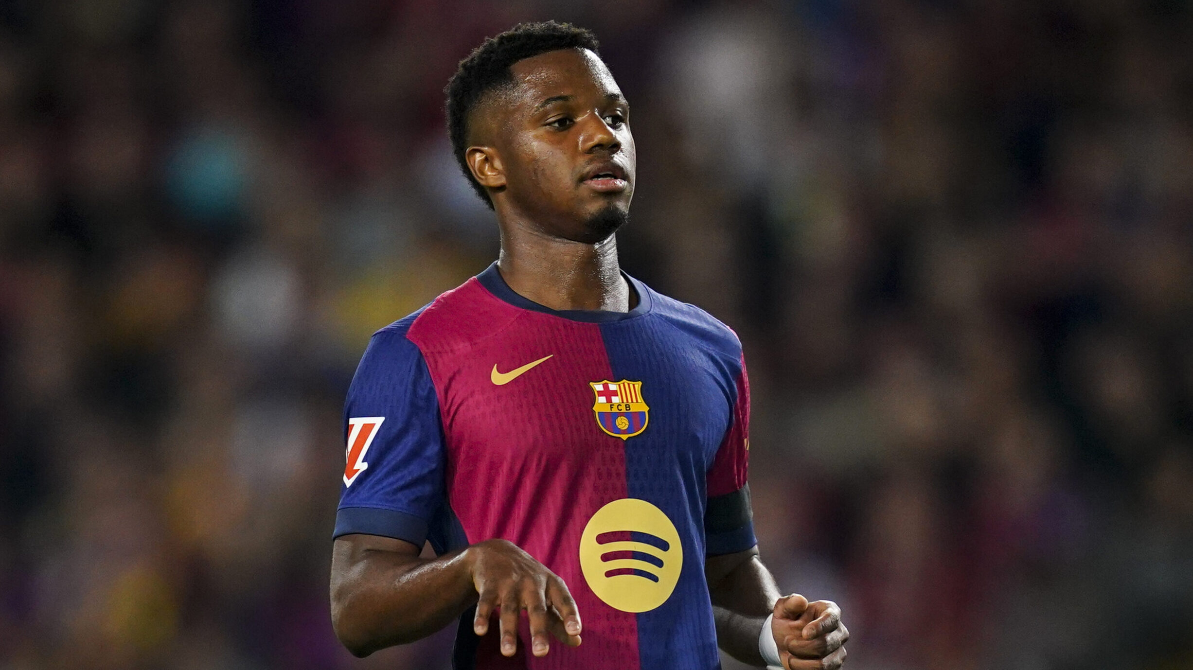 Ansu Fati of FC Barcelona during the La Liga EA Sports match between FC Barcelona and Sevilla FC played at Lluis Companys Stadium on October 20, 2024 in Barcelona, Spain. (Photo by Sergio Ruiz / Imago)  (Photo by pressinphoto/Sipa USA)
2024.10.20 Barcelona
pilka nozna liga hiszpanska
FC Barcelona - Sevilla FC
Foto pressinphoto/SIPA USA/PressFocus

!!! POLAND ONLY !!!