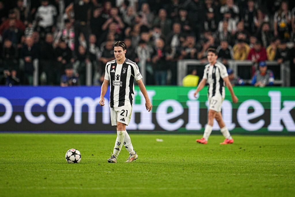 Juventus&#039; Nicolo Fagioli reacts after Stuttgart&#039;s El Bilal Tour score his goal during the Uefa Champions League soccer match, between Juventus and Stuttgart at the Allianz Stadium in Turin, north west Italy - Tuesday, October 22, 2024. Sport - Soccer (Photo by Marco Alpozzi/Lapresse) (Photo by Marco Alpozzi/LaPresse/Sipa USA)
2024.10.22 Turyn
pilka nozna liga Mistrzow
Juventus Turyn - VfB Stuttgart
Foto Marco Alpozzi/LaPresse/SIPA USA/PressFocus

!!! POLAND ONLY !!!