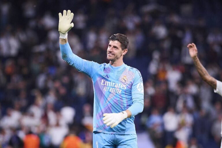 UEFA Champions League soccer match Real Madrid vs Borussia Dortmund at Santiago Bernabeu stadium in Madrid, Spain 22 October 2024
Courtois

(Photo by Cordon Press/Sipa USA)
2024.10.22 Madryt
pilka nozna liga mistrzow
Real Madryt - Borussia Dortmund
Foto Cordon Press/SIPA USA/PressFocus

!!! POLAND ONLY !!!