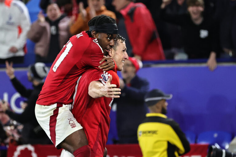 Chris Wood of Nottingham Forest celebrates after scoring the teams third goal during the Premier League football match between Leicester City and Nottingham Forest at the King Power Stadium in Leicester, England.  (James Holyoak / SPP) (Photo by James Holyoak / SPP/Sipa USA)
2024.10.25 Leicester
pilka nozna liga angielska
Leicester City - Nottingham Forest
Foto James Holyoak/SPP/SIPA USA/PressFocus

!!! POLAND ONLY !!!