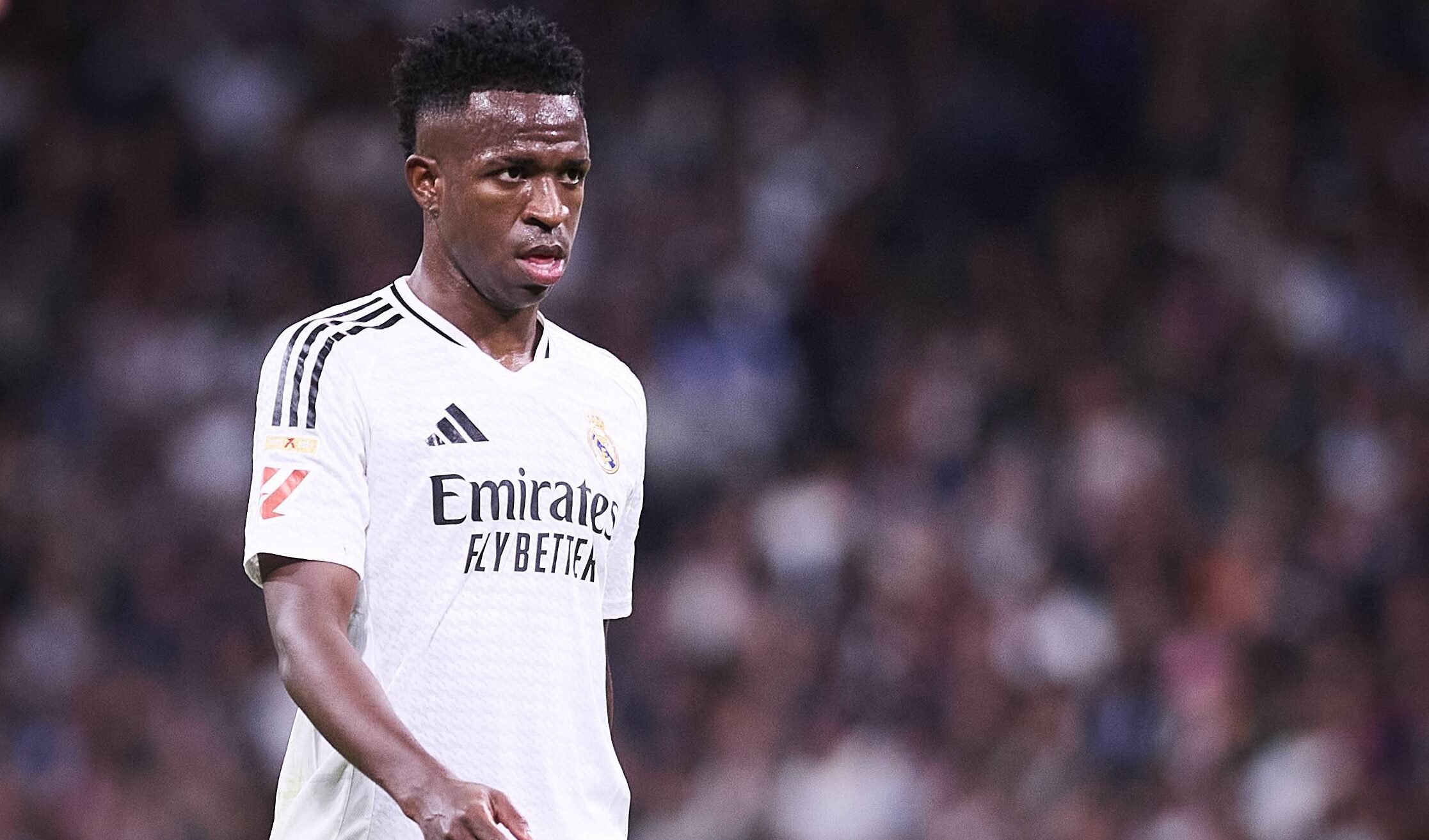 Spanish La Liga EA Sports soccer match Real Madrid vs FC Barcelona at Santiago Bernabeu stadium in Madrid, Spain 26 October 2024
Vinicius Jr

(Photo by Cordon Press/Sipa USA)
2024.10.26 Madryt
pilka nozna liga hiszpanska
Real Madryt - FC Barcelona
Foto Cordon Press/SIPA USA/PressFocus

!!! POLAND ONLY !!!