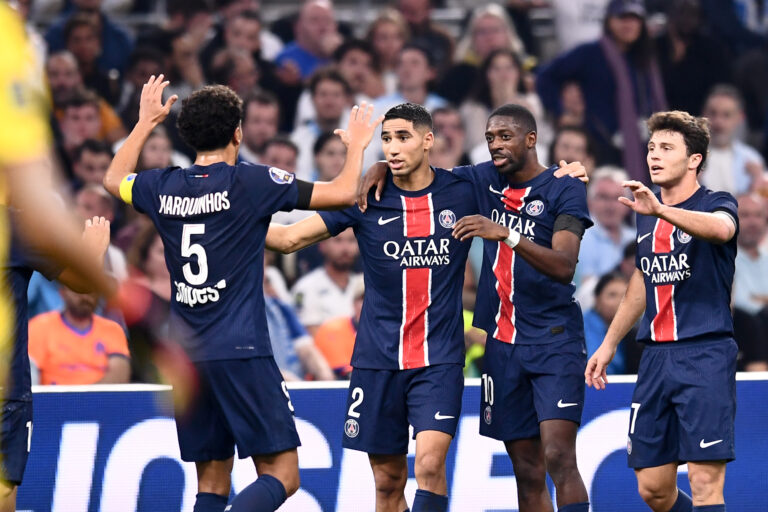 87 Joao NEVES (psg) - 02 Achraf HAKIMI (psg) - 10 Ousmane DEMBELE (psg) during the Ligue 1 MCDonald&#039;s match between Marseille and Paris at Orange Velodrome on October 27, 2024 in Marseille, France. (Photo by Philippe Lecoeur/FEP/Icon Sport/Sipa USA)
2024.10.27 Marsylia
pilka nozna liga francuska
Olympique Marsylia - Paris Saint-Germain
Foto Philippe Lecoeur/FEP/Icon Sport/SIPA USA/PressFocus

!!! POLAND ONLY !!!