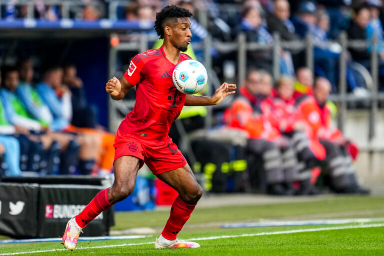 BOCHUM, GERMANY - OCTOBER 27: .Kingsley Coman of FC Bayern Munchen controls the ball during the Bundesliga match between VfL Bochum 1848 and FC Bayern Munchen at Vonovia Ruhrstadion on October 27, 2024 in Bochum, Germany. (Photo by Rene Nijhuis/MB Media)
2024.10.27 Bochum
Pilka nozna liga niemiecka
VfL Bochum 1848 - Bayern Monachium
Foto Rene Nijhuis/MB Media/PressFocus

!!! POLAND ONLY !!!