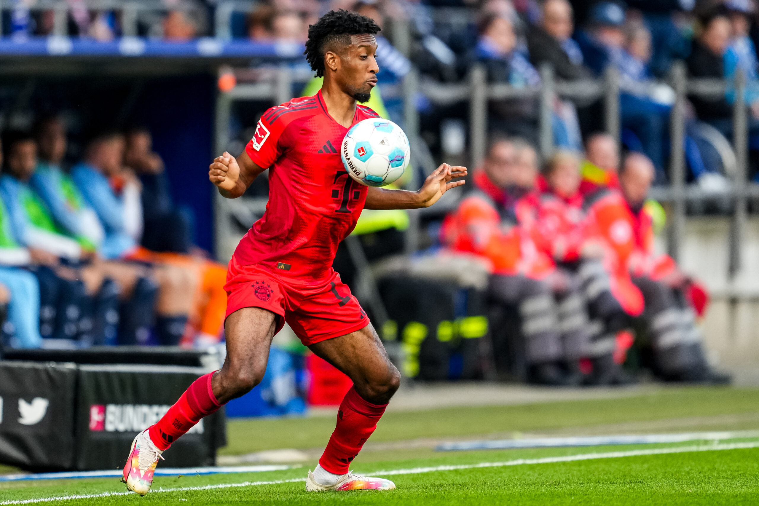 BOCHUM, GERMANY - OCTOBER 27: .Kingsley Coman of FC Bayern Munchen controls the ball during the Bundesliga match between VfL Bochum 1848 and FC Bayern Munchen at Vonovia Ruhrstadion on October 27, 2024 in Bochum, Germany. (Photo by Rene Nijhuis/MB Media)
2024.10.27 Bochum
Pilka nozna liga niemiecka
VfL Bochum 1848 - Bayern Monachium
Foto Rene Nijhuis/MB Media/PressFocus

!!! POLAND ONLY !!!