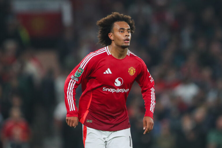 Joshua Zirkzee of Manchester United during the Carabao Cup Last 16 match Manchester United vs Leicester City at Old Trafford, Manchester, United Kingdom, 30th October 2024

(Photo by Gareth Evans/News Images) in ,  on 10/30/2024. (Photo by Gareth Evans/News Images/Sipa USA)
2024.10.30 Manchester
pilka nozna Puchar Ligi Angielskiej
Manchester United - Leicester City
Foto Gareth Evans/News Images/SIPA USA/PressFocus

!!! POLAND ONLY !!!