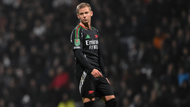 Oleksandr Zinchenko of Arsenal during the Carabao Cup Last 16 match Preston North End vs Arsenal at Deepdale, Preston, United Kingdom, 30th October 2024

(Photo by Cody Froggatt/News Images) in Preston, United Kingdom on 10/30/2024. (Photo by Cody Froggatt/News Images/Sipa USA)
2024.10.30 Preston
pilka nozna Puchar Ligi Angielskiej
Preston North End - Arsenal Londyn
Foto Cody Froggatt/News Images/SIPA USA/PressFocus

!!! POLAND ONLY !!!