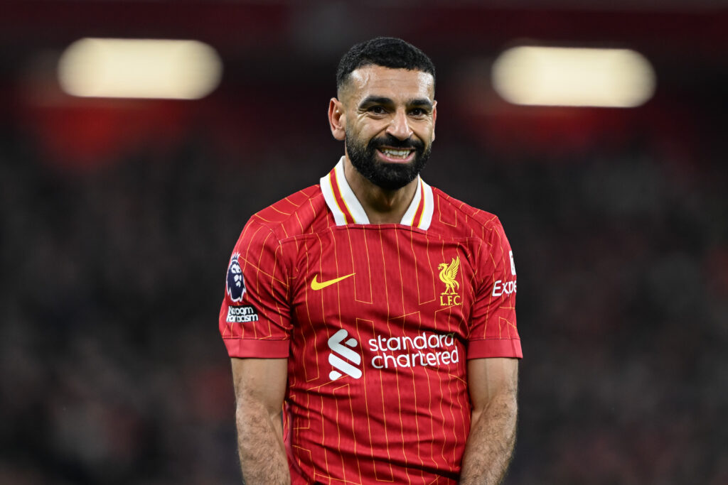 Mohamed Salah of Liverpool reacts during the Premier League match Liverpool vs Brighton and Hove Albion at Anfield, Liverpool, United Kingdom, 2nd November 2024

(Photo by Cody Froggatt/News Images) in Liverpool, United Kingdom on 11/2/2024. (Photo by Cody Froggatt/News Images/Sipa USA)
2024.11.02 Liverpool
pilka nozna liga angielska
Liverpool - Brighton and Hove Albion
Foto Cody Froggatt/News Images/SIPA USA/PressFocus

!!! POLAND ONLY !!!