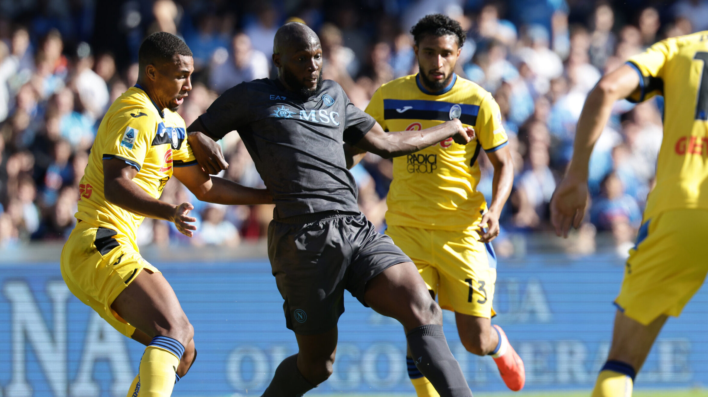 Napoli’s Romelu Lukaku  during the Serie A soccer match between Napoli and Atalanta at the Diego Armando Maradona Stadium in Naples, southern italy - Sunday , November 03 , 2024. Sport - Soccer . 
(Photo by Alessandro Garofalo/LaPresse) (Photo by Alessandro Garofalo/LaPresse/Sipa USA)
2024.11.03 Napoli
pilka nozna liga wloska
SSC Napoli - Atalanta BC
Foto Alessandro Garofalo/LaPresse/SIPA USA/PressFocus

!!! POLAND ONLY !!!