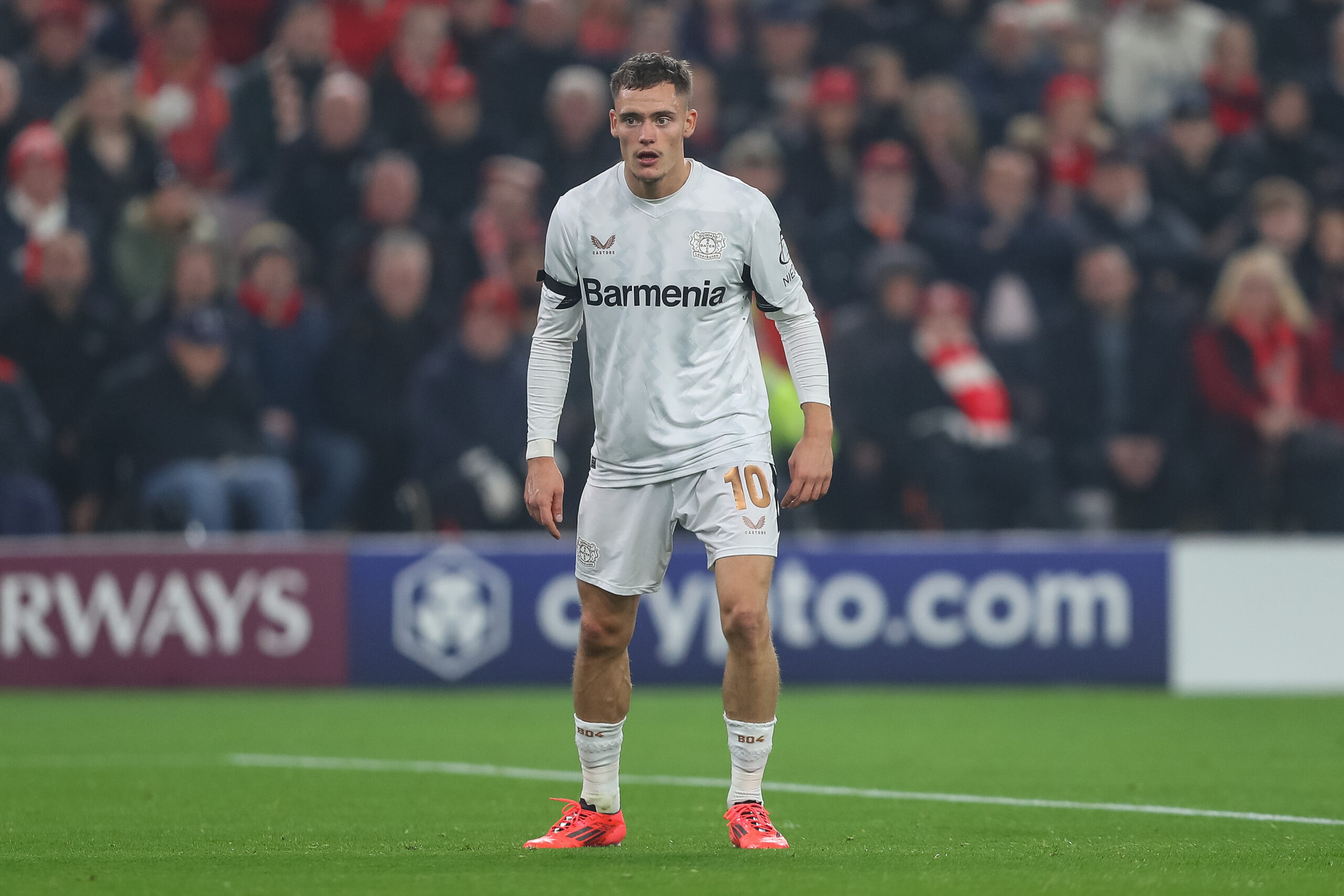 Florian Wirtz of Bayer Leverkusen during the UEFA Champions League, League Stage match Liverpool vs Bayer 04 Leverkusen at Anfield, Liverpool, United Kingdom, 5th November 2024

(Photo by Gareth Evans/News Images) in Liverpool, United Kingdom on 11/5/2024. (Photo by Gareth Evans/News Images/Sipa USA)
2024.11.05 Liverpool
pilka nozna liga mistrzow
FC Liverpool - Bayer 04 Leverkusen
Foto Gareth Evans/News Images/SIPA USA/PressFocus

!!! POLAND ONLY !!!