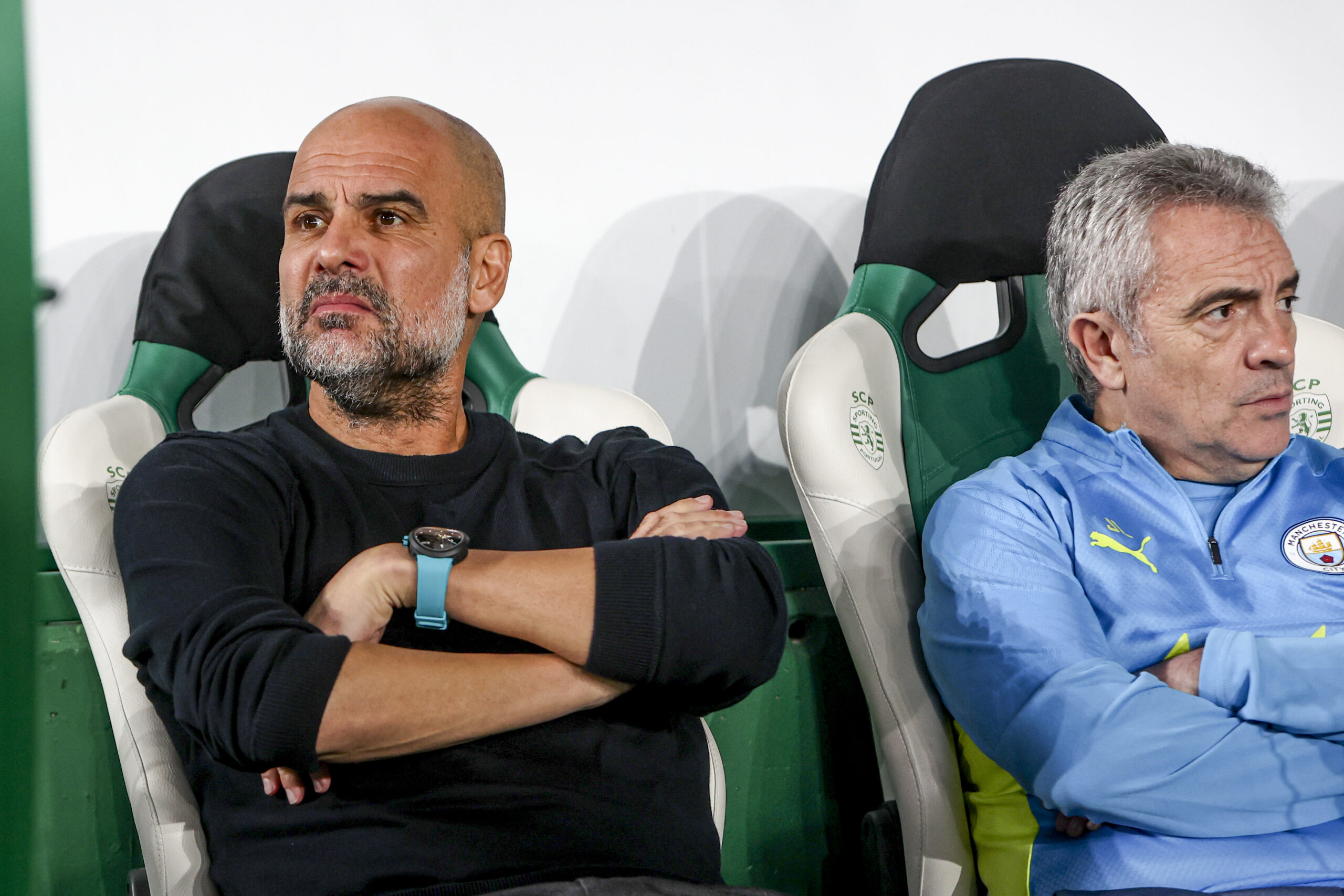 Pep Guardiola head coach of Manchester City  during the UEFA Champions League 2024/25 League Phase MD4 match between Sporting Clube de Portugal and Manchester City at Estadio Jose Alvalade on November 05, 2024 in Lisbon, Portugal.  UEFA Champions League - Sporting CP vs Manchester City (Valter Gouveia/SPP) (Photo by Valter Gouveia/SPP/Sipa USA)
2024.11.05 Lizbona
pilka nozna  liga mistrzow
Sporting Lizbona - Manchester City
Foto Valter Gouveia/SPP/SIPA USA/PressFocus

!!! POLAND ONLY !!!