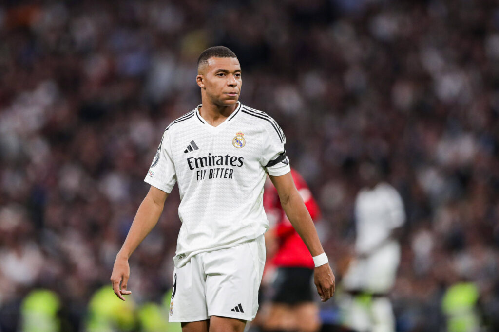 Kylian Mbappe of Real Madrid seen during the UEFA Champions League match between Real Madrid and AC Milan at Estadio Santiago Bernabeu. Final Score; Real Madrid 1:3 AC Milan. - Grzegorz Wajda / SOPA Images//SOPAIMAGES_RMAACM_05112024_34/Credit:SOPA Images/SIPA/2411070833

05.11.2024 Madrid
pilka nozna liga mistrzow
Real Madryt - AC Milan
Foto SOPA Images/SIPA / Sipa / PressFocus 
POLAND ONLY!!