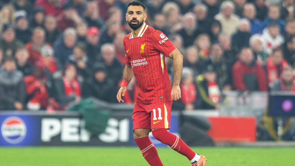 Liverpool v Bayer Leverkusen Champions League 05/11/2024. Liverpool forward Mohamed Salah 11 during the Champions League match between Liverpool and Bayer Leverkusen at Anfield, Liverpool, England on 5 November 2024. Editorial use only , Copyright: xIanxStephenx PSI-20755-0160
2024.11.05 Liverpool
pilka nozna liga mistrzow
Liverpool FC - Bayer Leverkusen
Foto IMAGO/PressFocus

!!! POLAND ONLY !!!