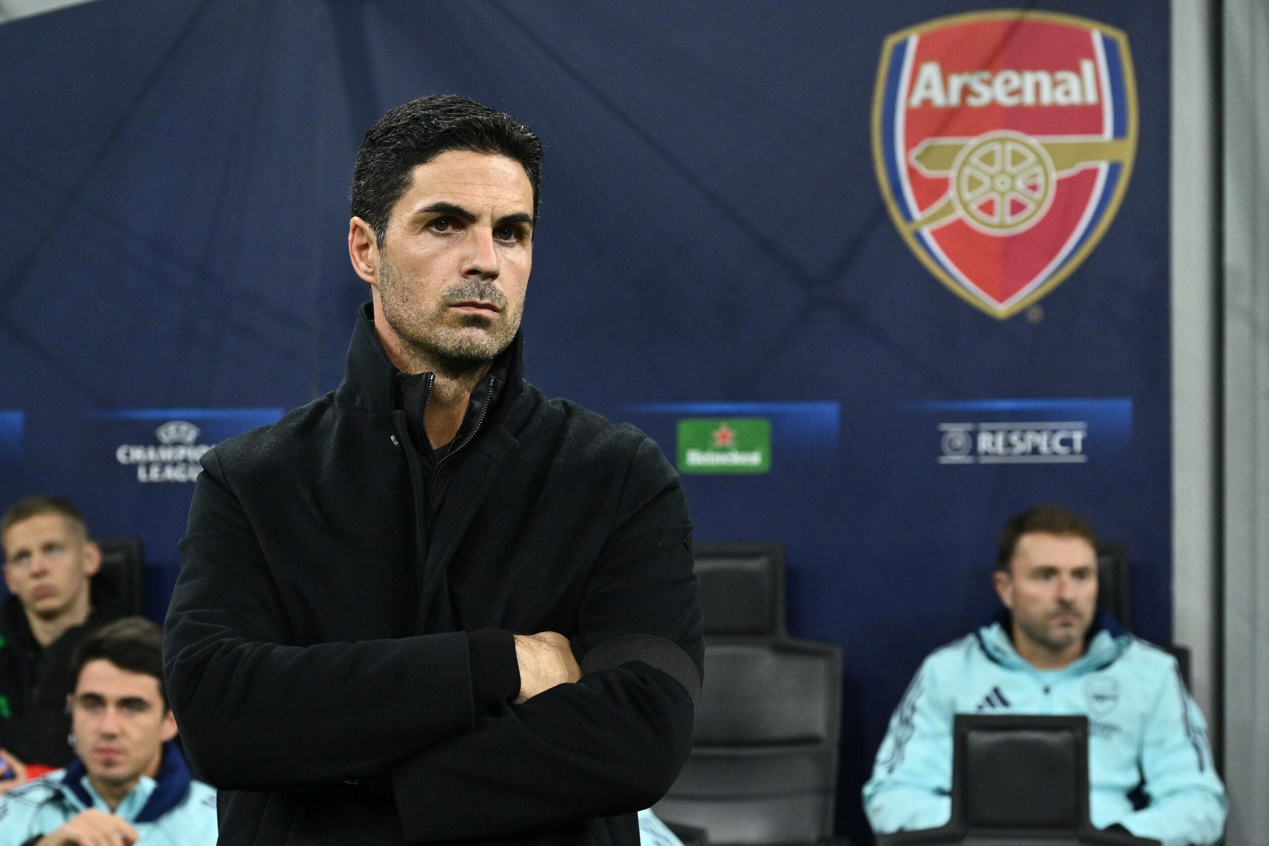 Mikel Arteta of Arsenal F.C. in action during the UEFA Champions League 2024/25 League Phase MD4 match between F.C. Inter and Arsenal F.C. at San Siro Stadium on November 6, 2024 in Milan, Italy. (Photo by Domenico Cippitelli/IPA Sport / /IPA/Sipa USA)
2024.11.06 Mediolan
pilka nozna liga mistrzow
Inter Mediolan - Arsenal Londyn
Foto Domenico Cippitelli/IPA Sport/ipa-agency.net/SIPA USA/PressFocus

!!! POLAND ONLY !!!