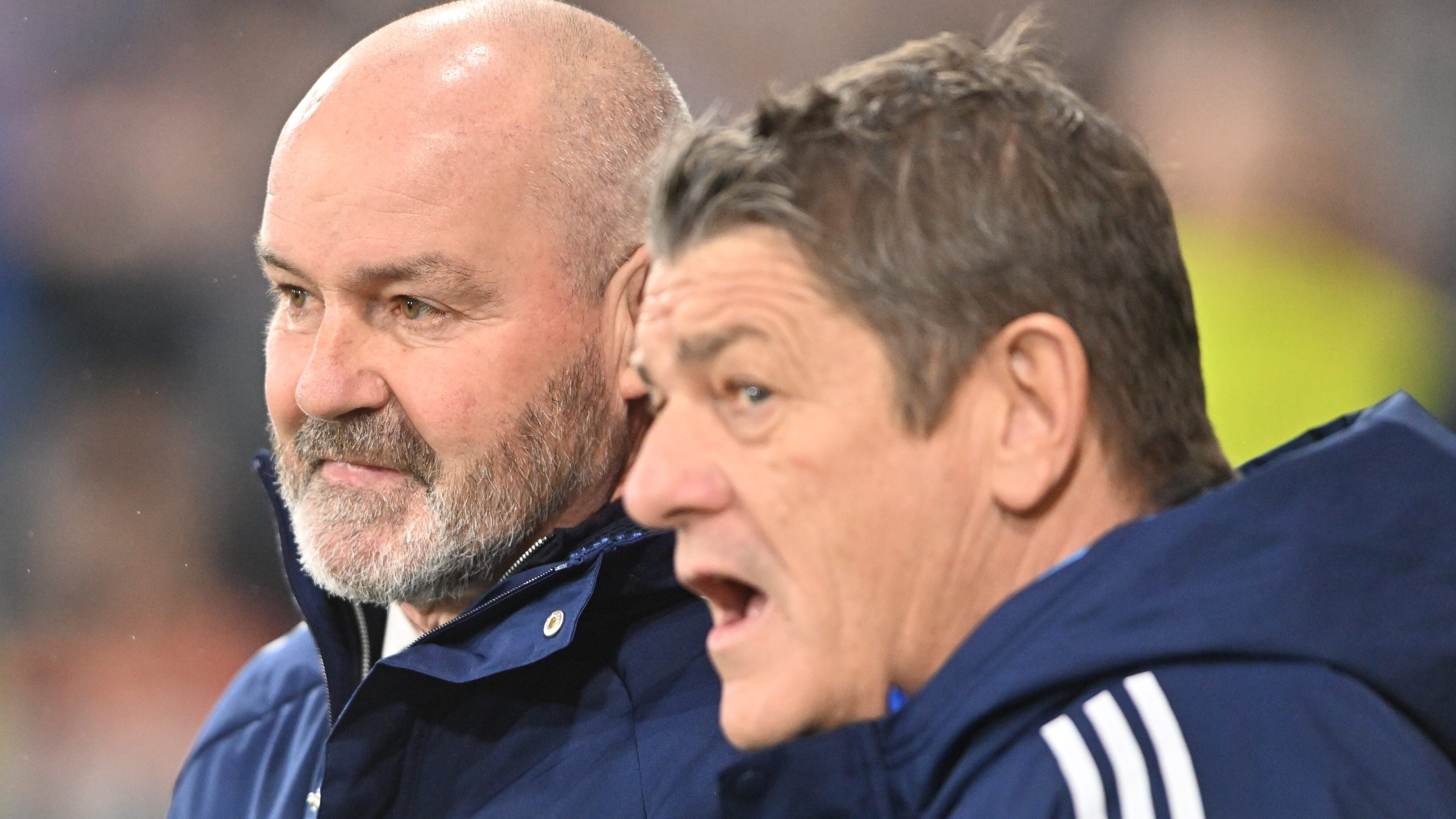 Steve Clarke and John Carver of Scotland during the UEFA Nations League Group A match at Hampden Park, Glasgow
Picture by Jamie Johnston/Focus Images Ltd 07714373795
15/11/2024
2024.11.15 Glasgow
pilka nozna Liga Narodow
Szkocja - Chorwacja
Foto Jamie Johnston/Focus Images/MB Media/PressFocus

!!! POLAND ONLY !!!