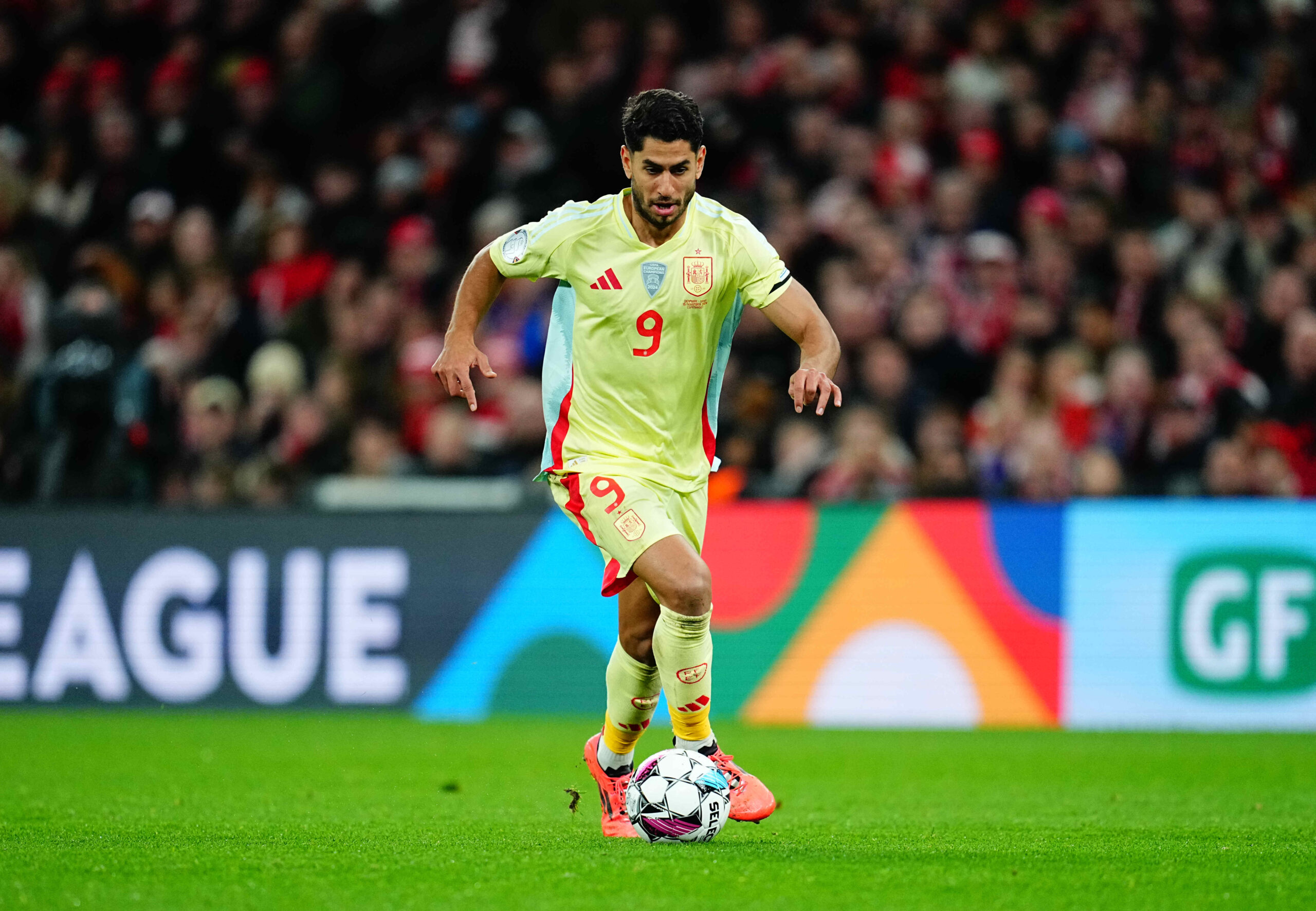 November 15 2024: Ayoze PÌ©rez of Spain  controls the ball during a UEFA Nations League game, Denmark vs Spain, at Parken, Copenhagen, Denmark. Ulrik Pedersen/CSM/Sipa USA (Credit Image: © Ulrik Pedersen/Cal Sport Media/Sipa USA)
2024.11.15 Kopenhaga
pilka nozna liga narodow
Dania - Hiszpania
Foto Ulrik Pedersen/Cal Sport Media/SIPA USA/PressFocus

!!! POLAND ONLY !!!