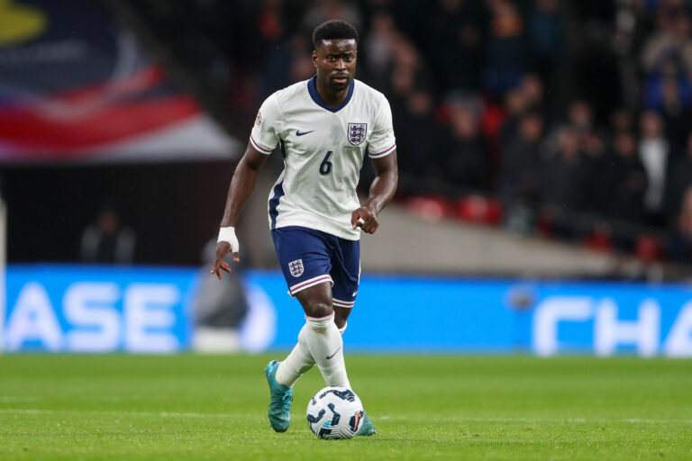 Marc Guehi of England with the ball during the UEFA Nations League, League B - Group 2 match England vs Republic of Ireland at Wembley Stadium, London, United Kingdom, 17th November 2024

(Photo by Gareth Evans/News Images) in London, United Kingdom on 11/17/2024. (Photo by Gareth Evans/News Images/Sipa USA)
2024.11.17 Londyn
pilka nozna liga narodow
Anglia - Irlandia
Foto Gareth Evans/News Images/SIPA USA/PressFocus

!!! POLAND ONLY !!!