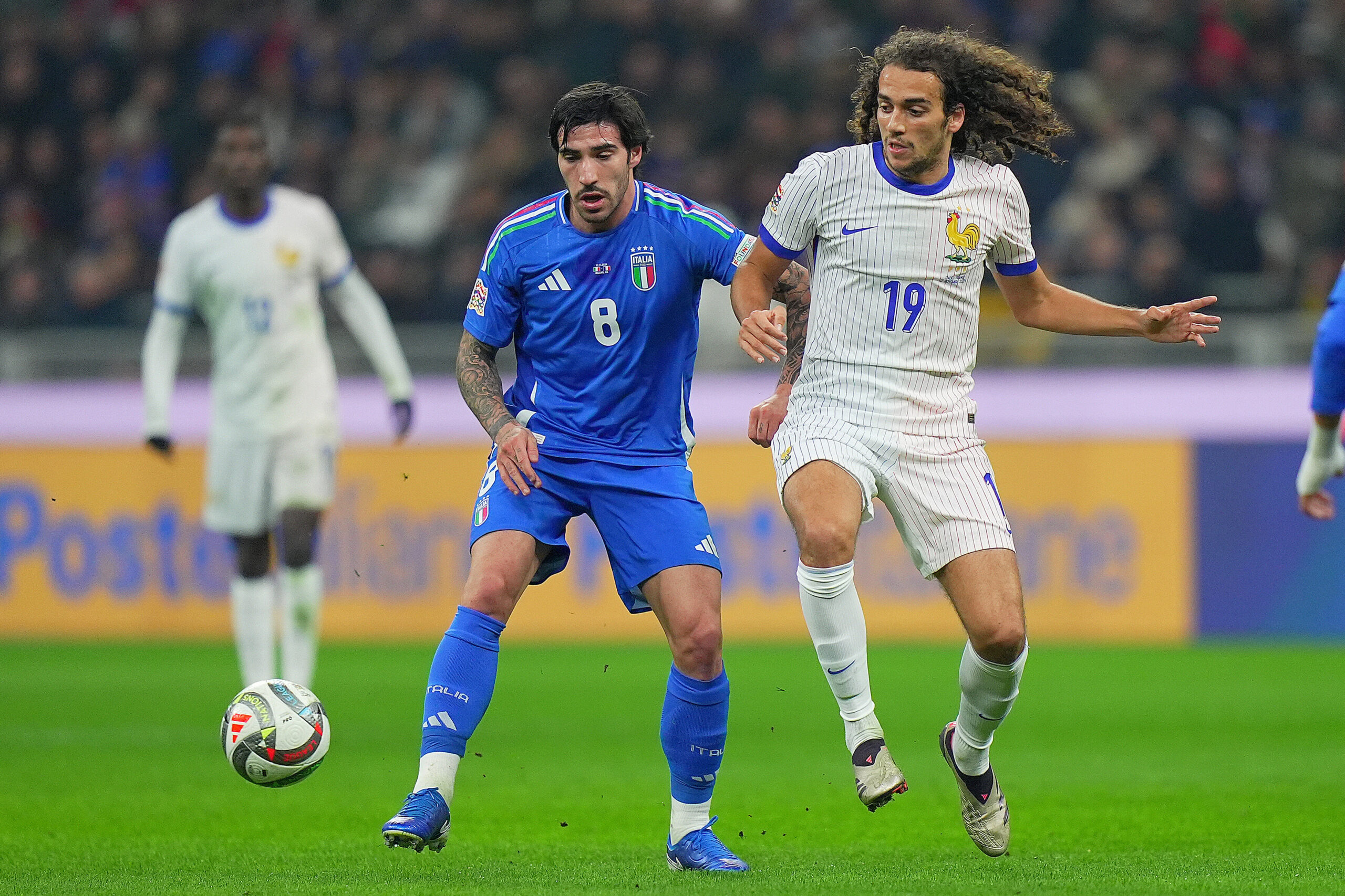 Italy&#039;s sandro tonali  during the Uefa Nations League soccer match between Italy and France at the San Siro Stadium in Milan, north Italy - Sunday , November 17 , 2024. Sport - Soccer . (Photo by Spada/LaPresse) (Photo by Spada/LaPresse/Sipa USA)
2024.11.17 Mediolan
pilka nozna Liga Narodow
Wlochy - Francja
Foto Spada/LaPresse/SIPA USA/PressFocus

!!! POLAND ONLY !!!