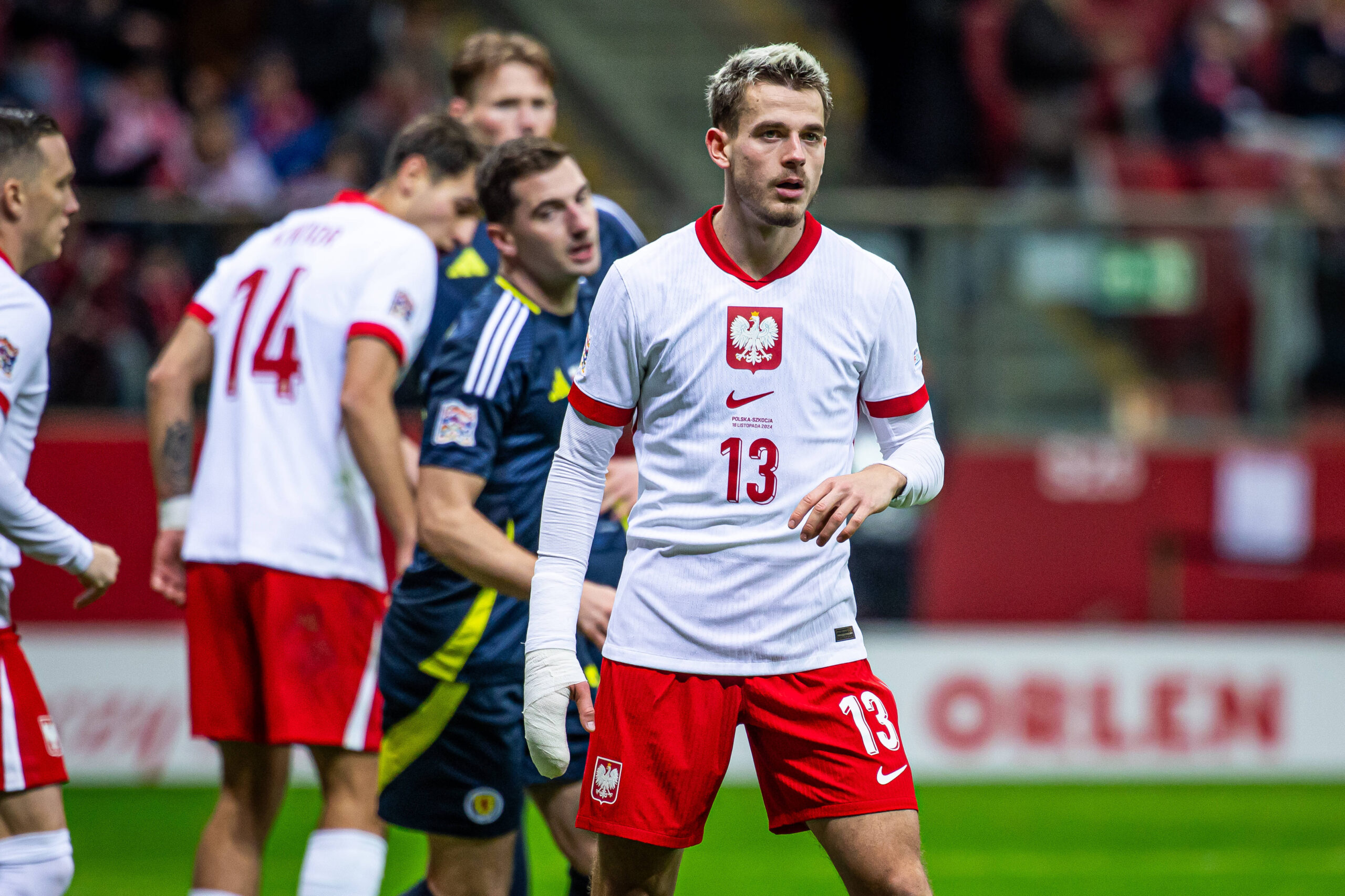 18.11.2024 WARSZAWA, PGE NARODOWY, PILKA NOZNA (FOOTBALL), LIGA NARODOW UEFA 2024 ( UEFA NATIONAL LEAGUE 2024),  MECZ POLSKA - SZKOCJA  ( PORTUGAL - POLAND ) NZ  JAKUB KAMINSKI
FOTO LUKASZ SKWIOT/CYFRASPORT